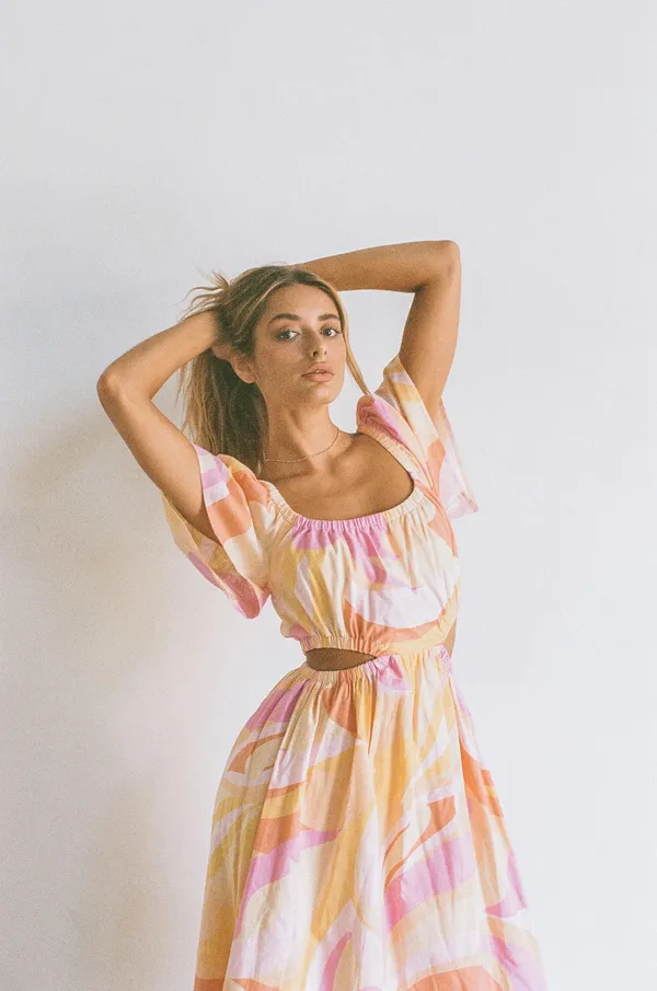 Sabo Skirt Summer Cut Out Midi Dress - Image 5