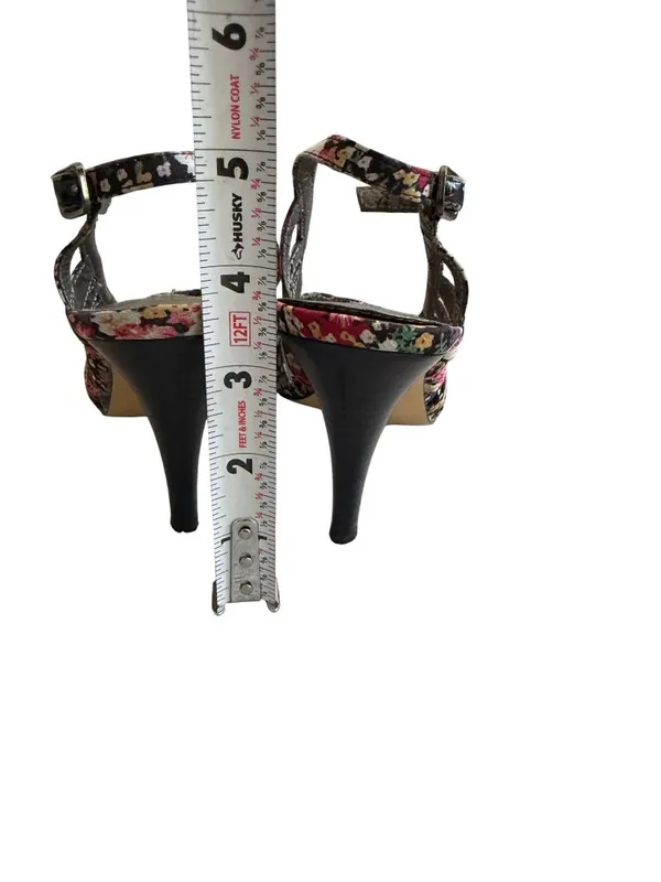 BANDOLINO Floral Peeptoe Slingback Heels Size 7 - Image 8