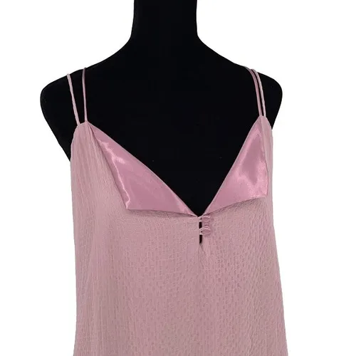 Symbiose by‎ Linda A Mini Dress Womens Medium Rose Pink Coquette Pleated Y2K - Image 3