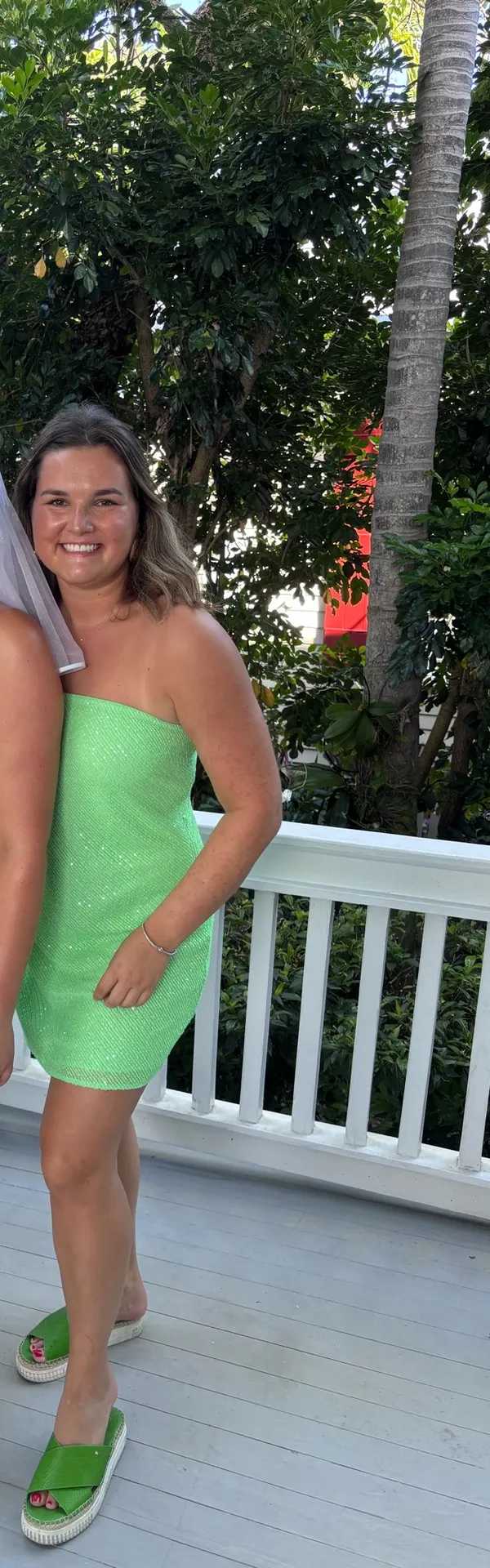 ASOS Green Sequin Mini Dress - Image 2