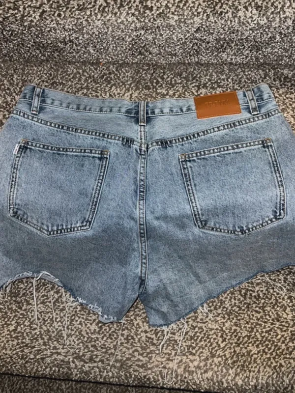 Princess Polly Light Blue High-Rise Denim Shorts - Image 2