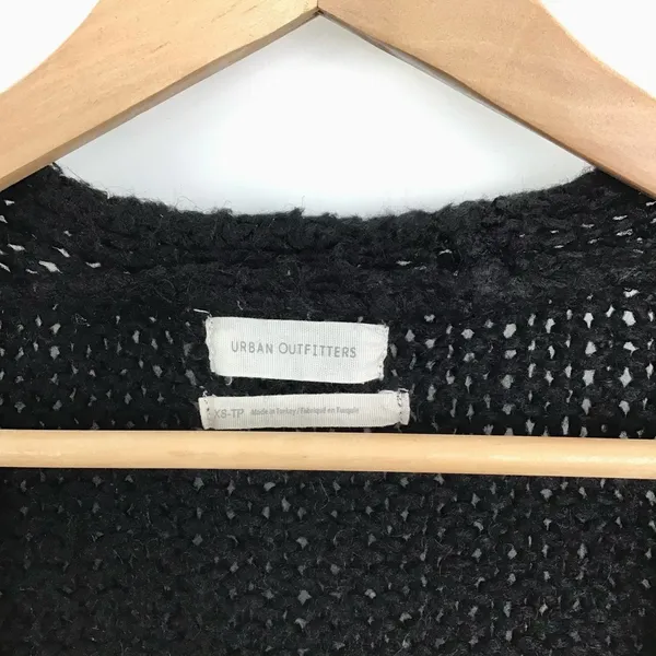 Urban Outfitters Black Oversized Cable Knit Cardigan Sweater - Image 5