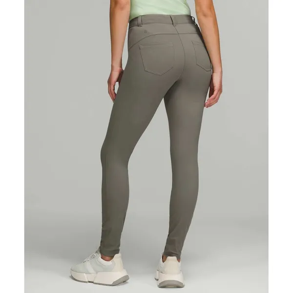 Lululemon City‎ Sleek 5 Pocket High Rise Skinny Pant Grey Sage 29 EUC - Image 2
