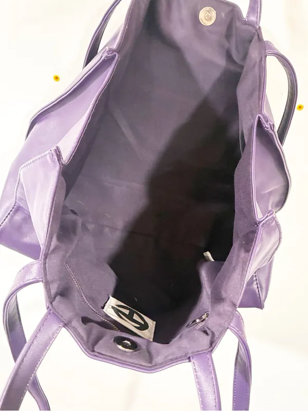 Telfar Large Shopping Bag Grape Purple Tote Handbag Shoulderbag - Image 4