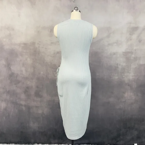 Abercrombie Fitch Ribbed Dress Womens‎ Medium Cut Out Minimal Clean Soft Girl - Image 4