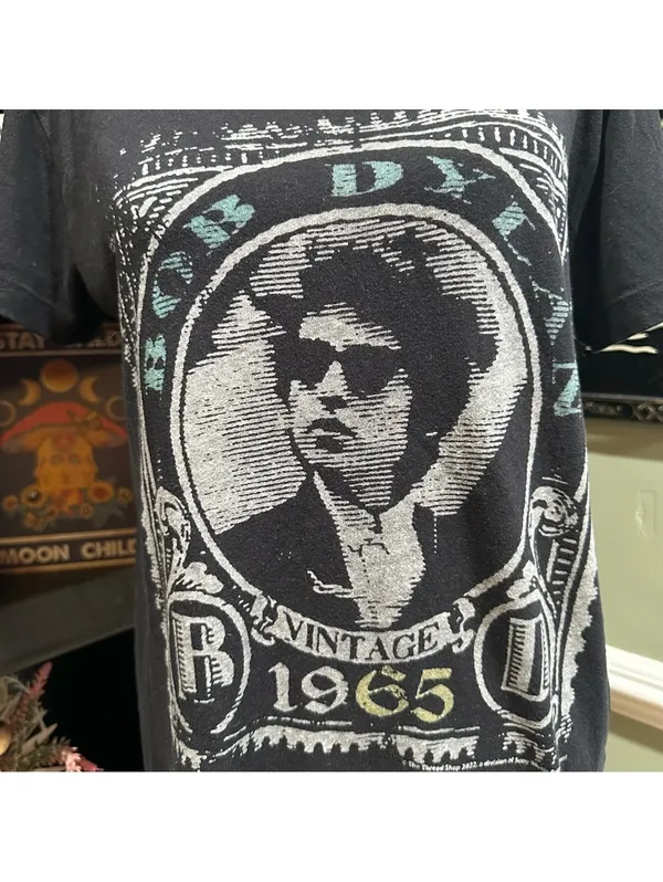 Chaser Bob Dylan Graphic Tee – Black & Green – Size Small - Image 3