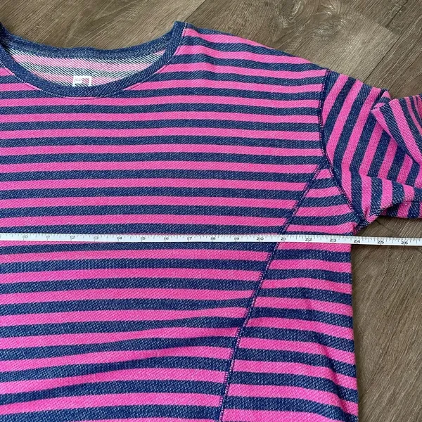 Jcp Pink Blue Striped Long Sleeve Casual Top ~ Cotton Polyester ~ Size XL - Image 12