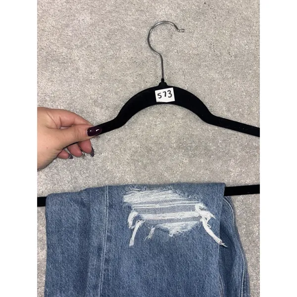 american eagle flare highest rise‎ 90s flare Distressed 0 short - Image 10