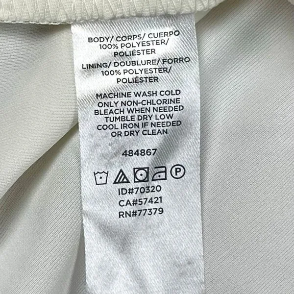 Ann Taylor Factory White Wrap Crossover Blouse Medium - Image 11