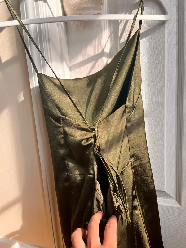 Olive Slip Dress - Image 3