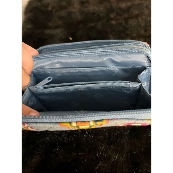 Vera Bradley RFID Riley Compact Wallet Painted Medallions Cotton - Image 4