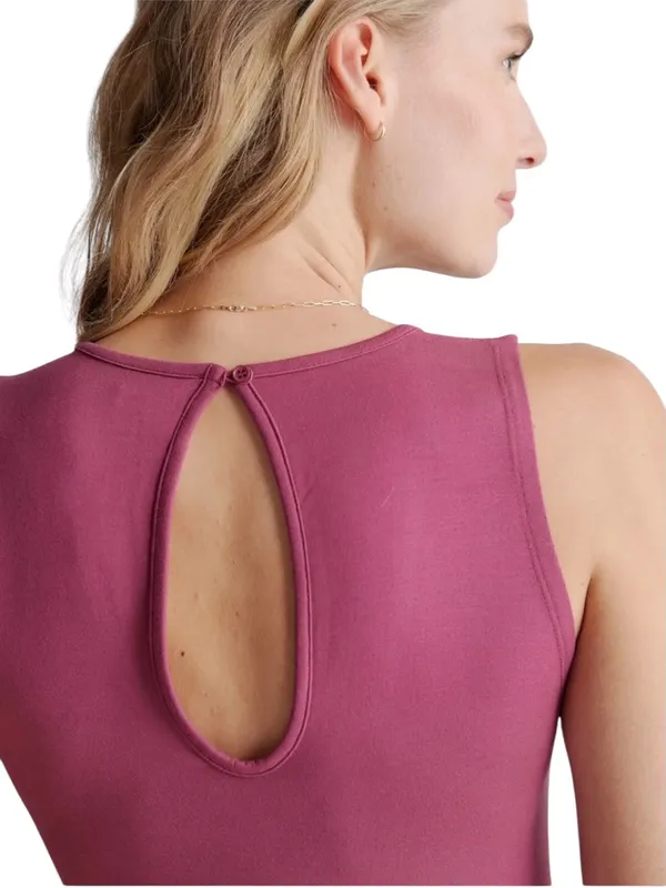NWT Quince French Terry Modal Jumpsuit Rose Stretchy Size Small - Image 4