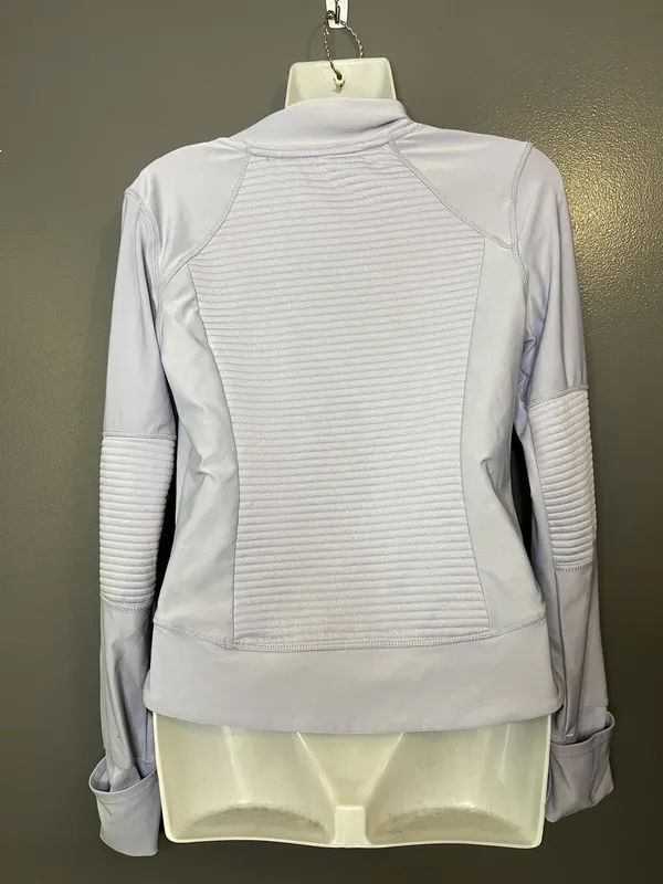 Mondetta Athletic Jacket Women's Small Light Lavender Full Zip Ribbed Panels - Image 4