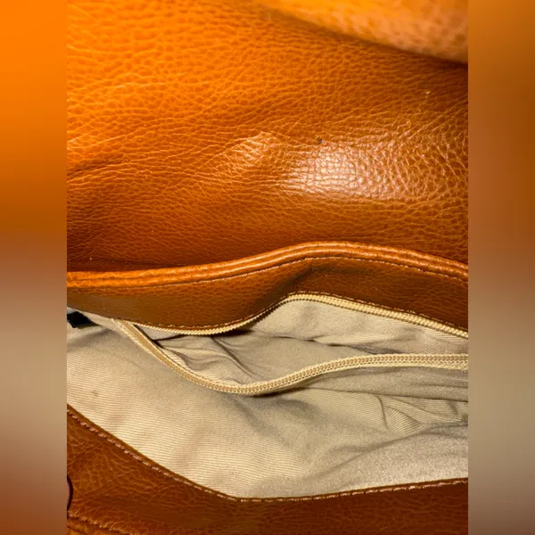Guess Signature Classic Brown & Silver Mini Satchel Bag - Image 6