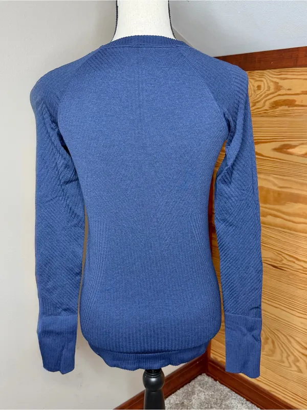 Lululemon Rest Less Long Sleeve Pullover Top Shirt Night Sea Navy Blue 6 W3BARS - Image 2
