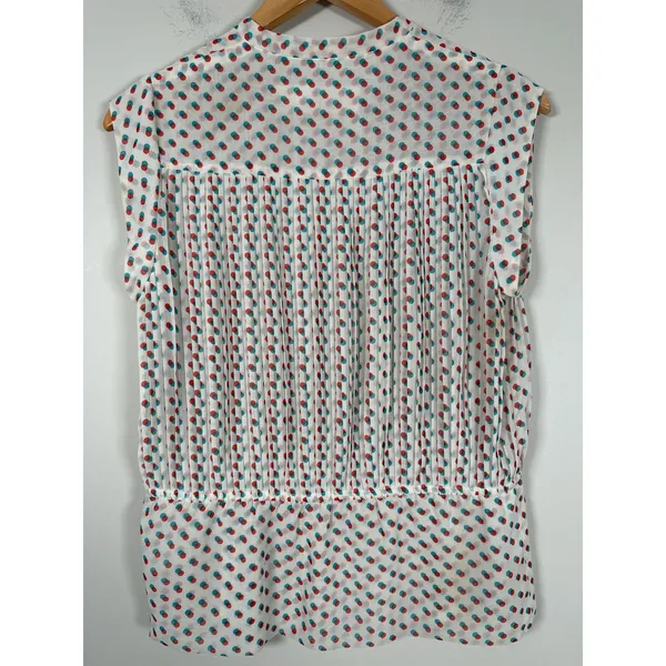 Anthropologie ISANI Venn Polka Dot Peplum Blouse Women’s Size‎ 2 - Image 6