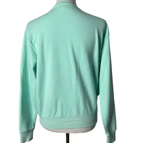 Fila Womens French Terry Crewneck Sweatshirt Size S Pastel Mint Green Pullover - Image 3