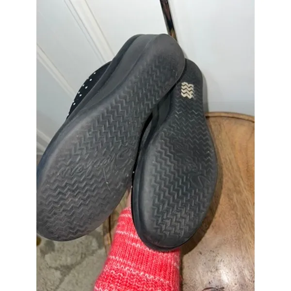 Women's Black‎ Studded Mules Size 10 Casual Chic Flats - Image 4