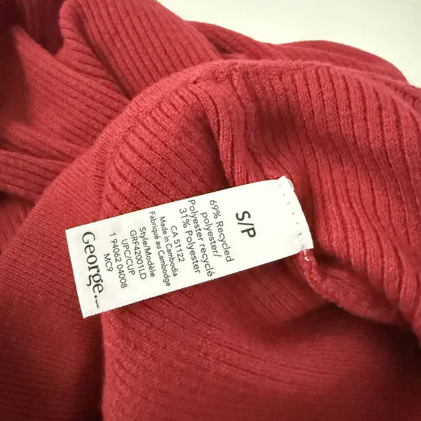 George Women’s Size Small Red Ribbed Long Skirt GRF42001LD - Image 5