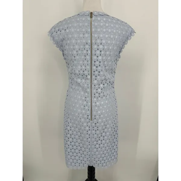 Ted Baker Jemille Sheath Dress‎ Size 8 Blue Scalloped Lace Feminine Romantic - Image 6