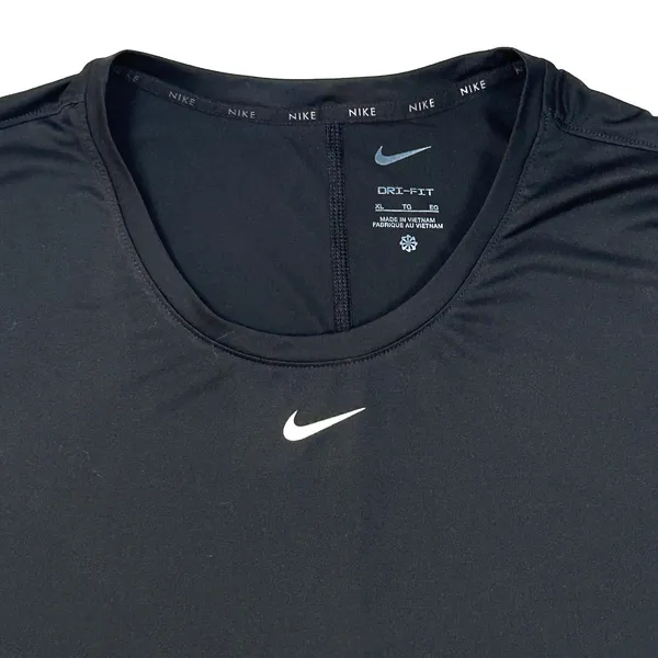 Nike Dri-FIT One Short Sleeve Cropped Tee Womens‎ XL Training Top Boxy Black - Image 4