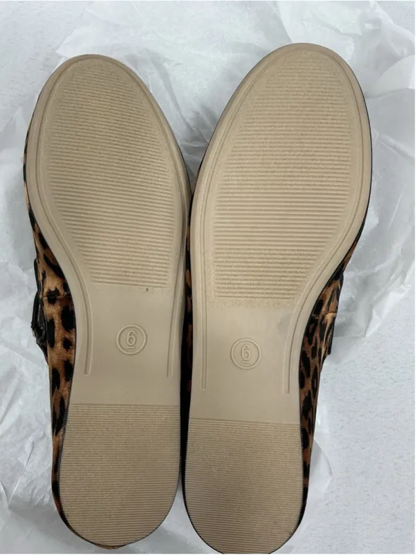 Womans New In Box A New Day Tamsin Leopard Print Mary Jane Flats 6 - Image 5