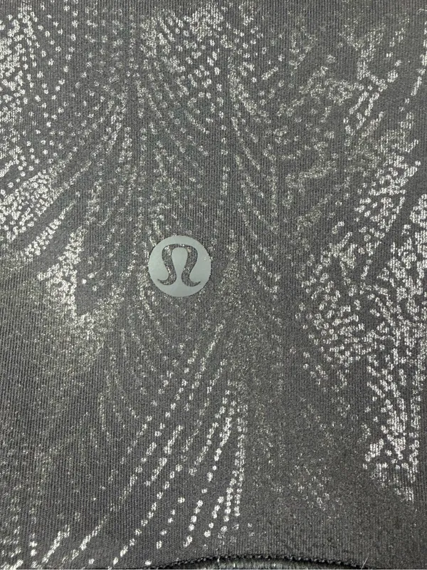 Lululemon Wunder Under High Rise 28 Logo Flourish Foil Leggings Black Size 4 - Image 5