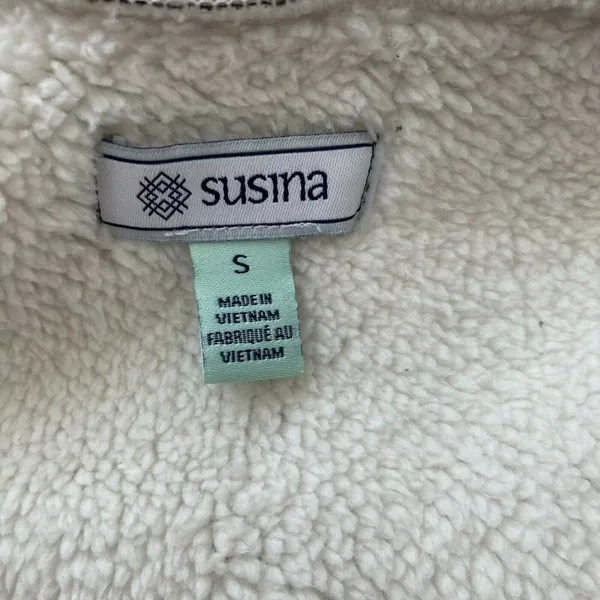 Susina NWT Open Front Vest Faux Shearling &‎ Suede Small - Image 9