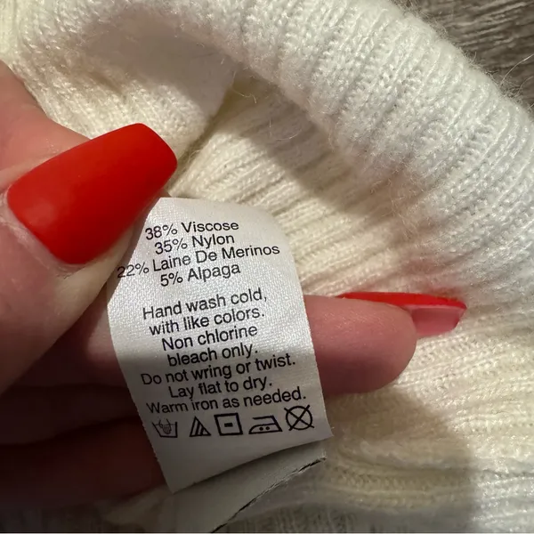 Madewell Cream Merino Wool & Alpaca Blend Turtleneck Sweater - Image 2