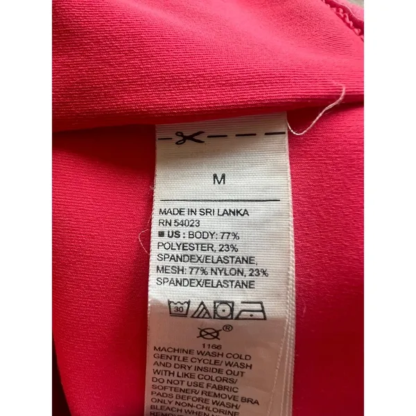 Old Navy Med Active Powersoft Sports Bra Med Floral Pink Go-Dry Support Athletic - Image 4