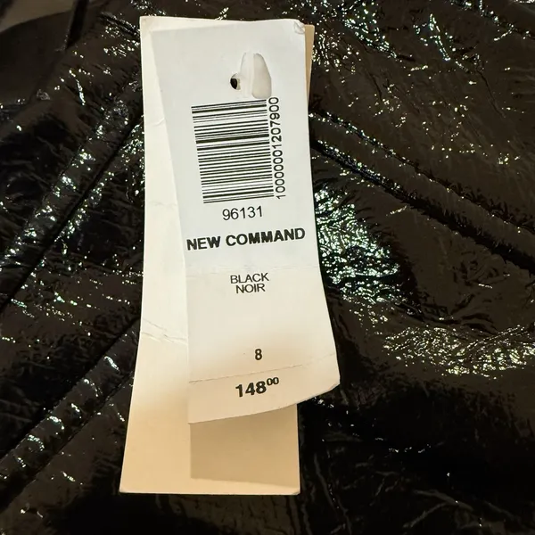 Aritzia Babaton Command Cropped Pant Womens 8 Black Vegan Leather‎ Straight Leg - Image 5