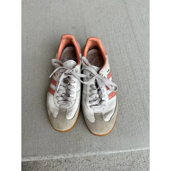 Adidas Samba OG White Coral Pink Sneakers Shoes Womens Size 6 - Image 2
