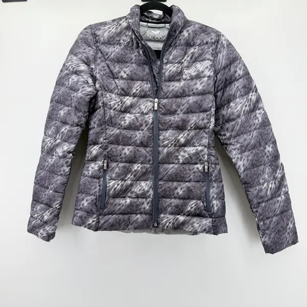Ariat Ideal‎ Down Jacket Womens Small Gray Print Puffer Packable Coat - Image 2
