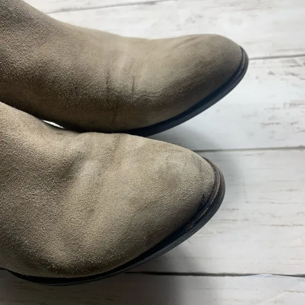 Sam Edelman Suede Ankle Boots Tan Joey Booties 6 1/2 Neutral Boho Minimalist - Image 7