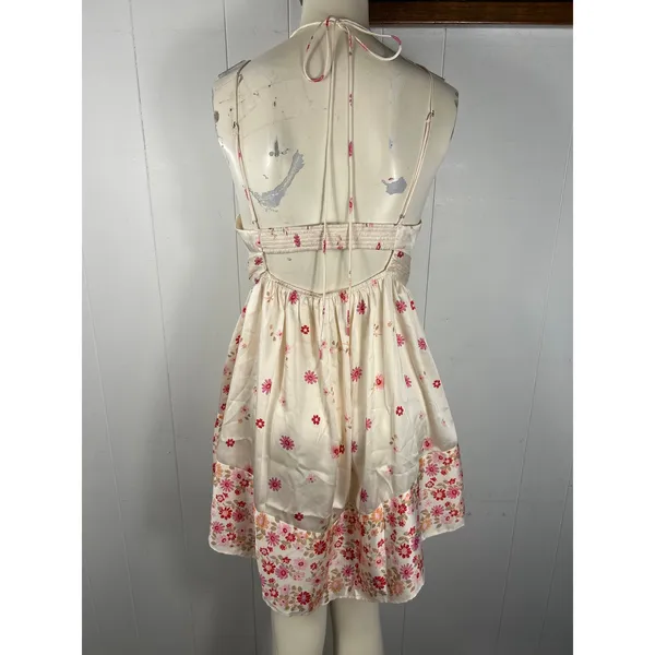 Free People Intimately Oasis Placed Floral Mini Dress in pink combo. Size M NWOT - Image 4