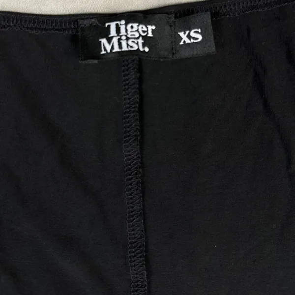 Tiger Mist - Tie front Cap Sleeve Maxi Dress in Black - Image 3
