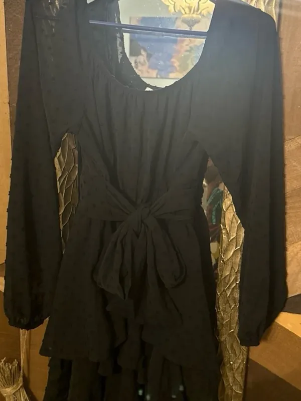 Altar'd State Lola Clip Dot Crossover Romper. Size Medium - Image 2
