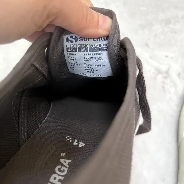 Superga Womens 41 1/2 or 8.5‎ or Mens 10 Grey Shoes Sneaker Skate Casual - Image 7
