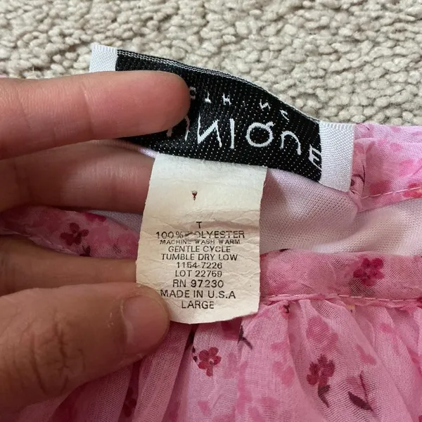 Younique Clothing Pastel Pink Floral Spaghetti‎ Strap Dress Coquette - Image 3