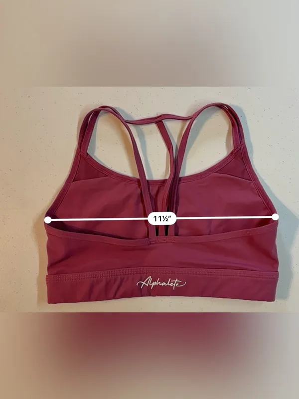ALPHALETE SMALL ✨ strappy sports bra burgundy EUC - Image 3