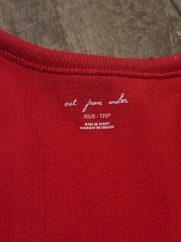 Urban Outfitters Cropped Red Tank Top - Image 3