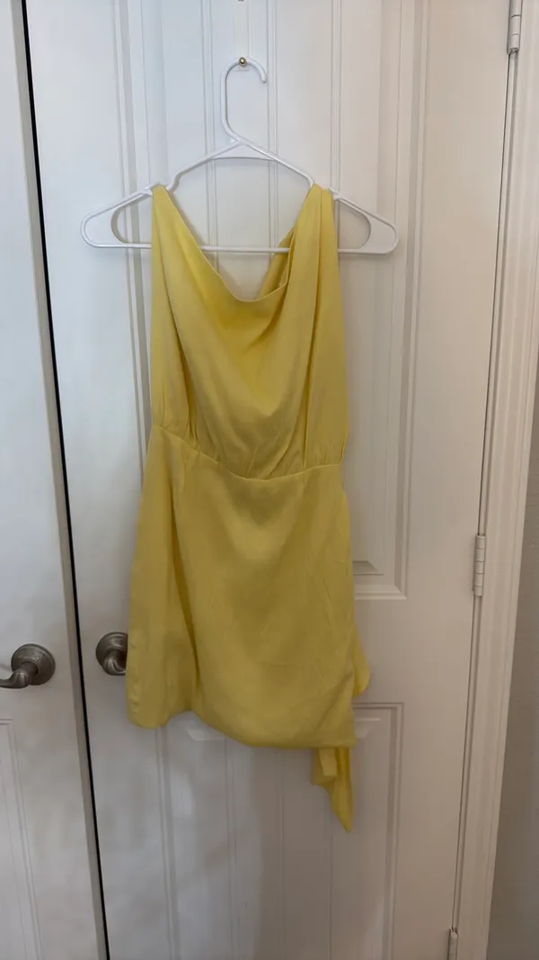 Showpo Mini Dress Butter Yellow - Image 2