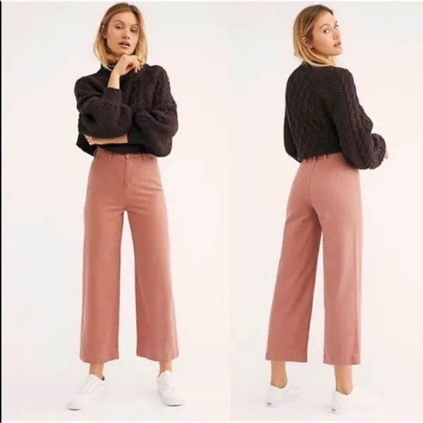Free People Patti Crop Pants In Rose Size 26 - Image 11