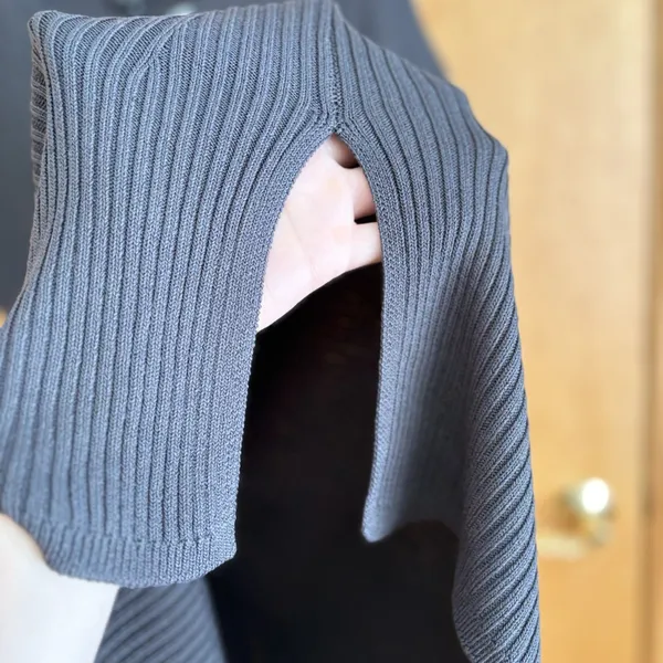 Rag & Bone Dakota Ribbed Knit Tunic Gray Medium‎ - Image 2