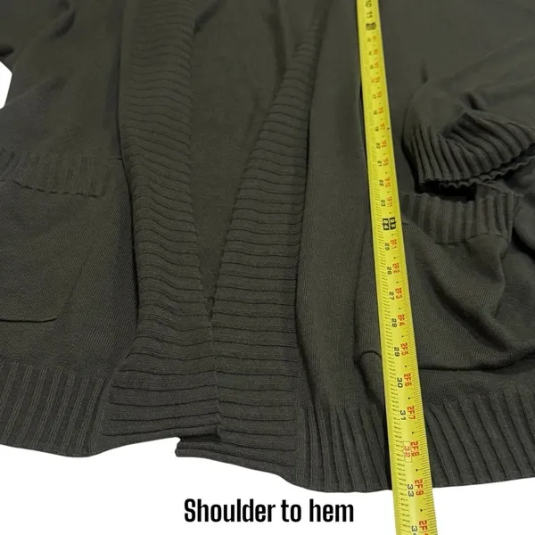 NEW Chelsea28 Green Long Sleeve‎ Cowlneck Cardigan Cashmere Blend Size XS/S - Image 11