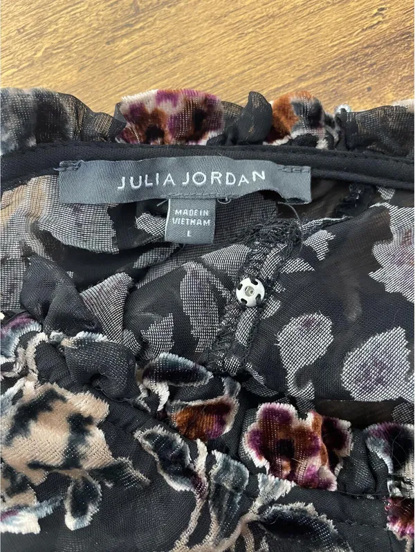 Julia Jordan New Floral Long-Sleeve Mini Dress Whimsigoth L - Image 2