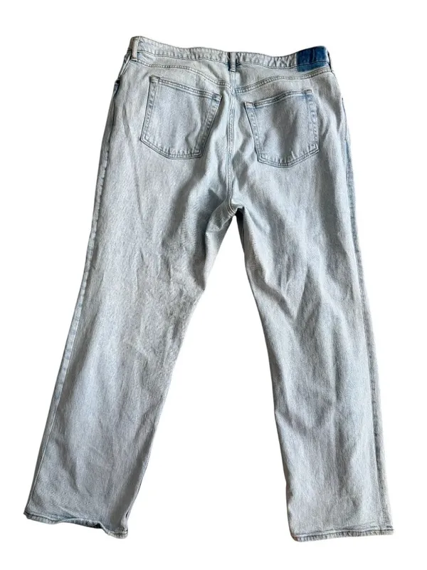 ABERCROMBIE & FITCH Curve Love Light Distressed High Rise 90s Relaxed Jean Sz 20 - Image 7