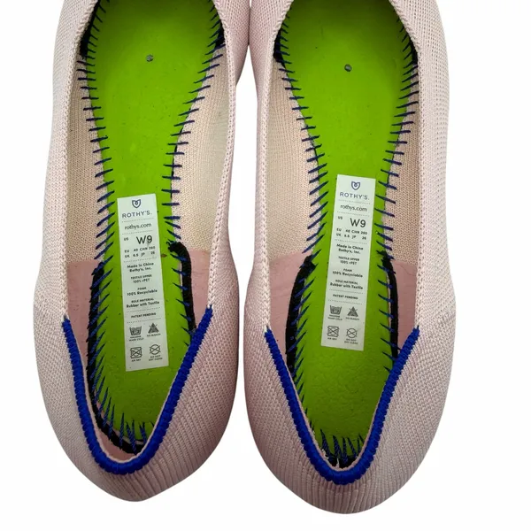 Rothy’s The Point Pink Blush Size‎ 9 Ballet Flats Comfort Washable Luxe Chic - Image 9