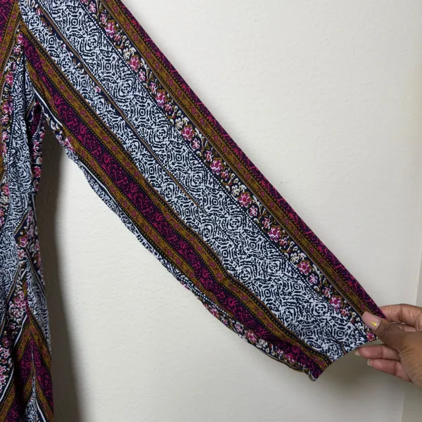 Natural Life Women Ansley Dress Large Multicolor Boho Floral Patchwork Hippie‎ - Image 4