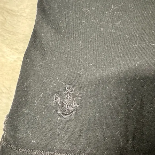 Vintage Ralph Lauren Jeans Co. Black Tee Blue Denim Neckline - Image 4